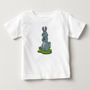 Kaninchen mit Blume Baby T-shirt