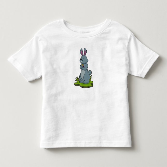 Kaninchen mit Blume Kleinkind T-shirt (Vorderseite)