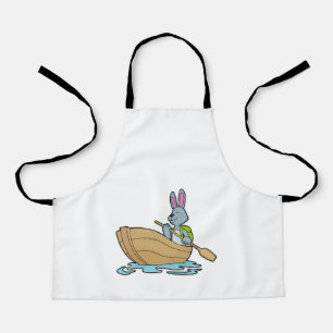 Kaninchen mit Boot & Paddle Schürze