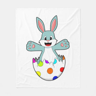 Kaninchen mit Ei Fleecedecke