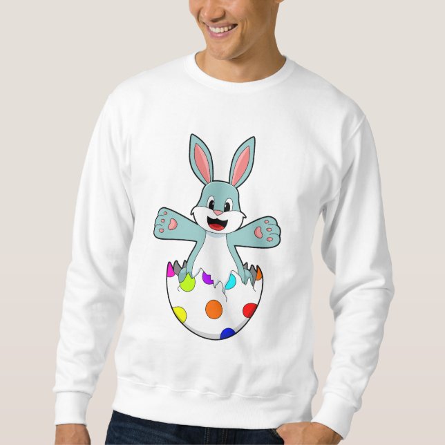 Kaninchen mit Ei Sweatshirt (Vorderseite)