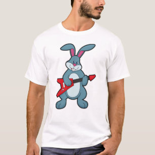 Kaninchen mit Gitarre T-Shirt
