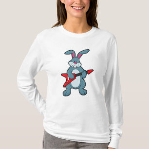 Kaninchen mit Gitarre T-Shirt