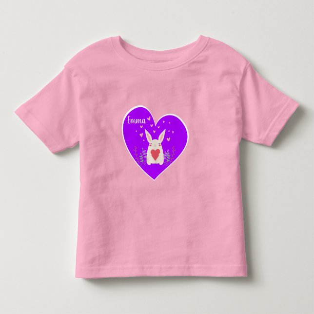 Kaninchen mit Herz-T - Shirt (Vorderseite)