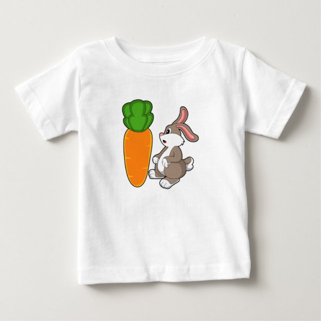 Kaninchen mit Karotte (2).PNG Baby T-shirt (Vorderseite)