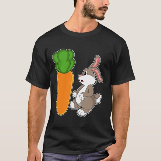 Kaninchen mit Karotte (2).PNG T-Shirt (Vorderseite)