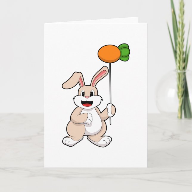 Kaninchen mit Karrot als Ballon.PNG Karte (Vorderseite)