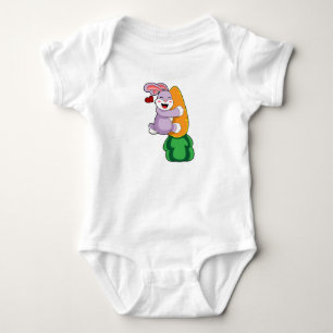 Kaninchen mit Karrot Baby Strampler