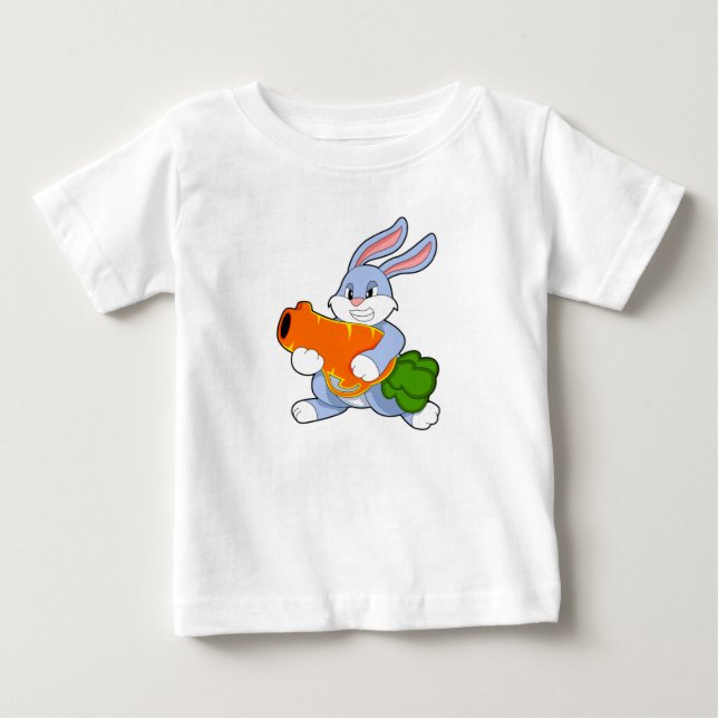 Kaninchen mit Karrot Baby T-shirt (Vorderseite)