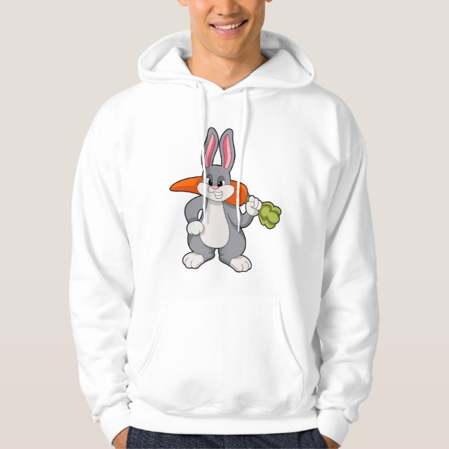 Kaninchen mit Karrot Hoodie (Vorderseite)