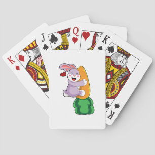 Kaninchen mit Karrot Spielkarten
