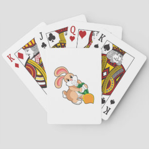 Kaninchen mit Karrot Spielkarten
