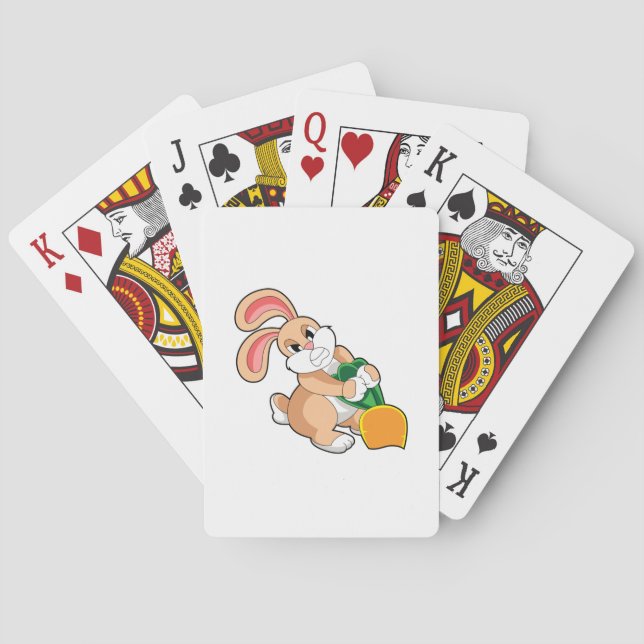 Kaninchen mit Karrot Spielkarten (Rückseite)