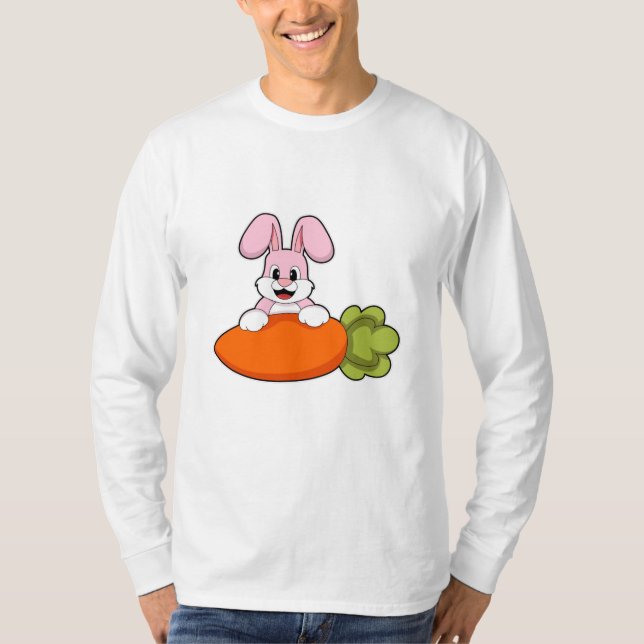 Kaninchen mit Karrot T-Shirt (Vorderseite)