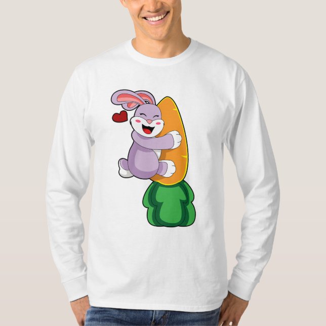 Kaninchen mit Karrot T-Shirt (Vorderseite)