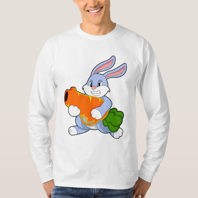 Kaninchen mit Karrot T-Shirt (Vorderseite)