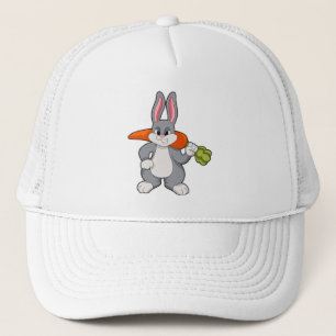Kaninchen mit Karrot Truckerkappe