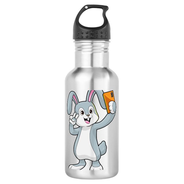 Kaninchen mit mobilem edelstahlflasche (Vorderseite)