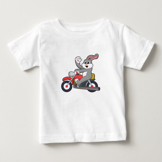 Kaninchen mit Motorrad.PNG Baby T-shirt (Vorderseite)