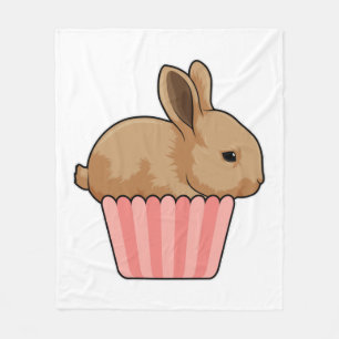 Kaninchen mit Muffin Fleecedecke