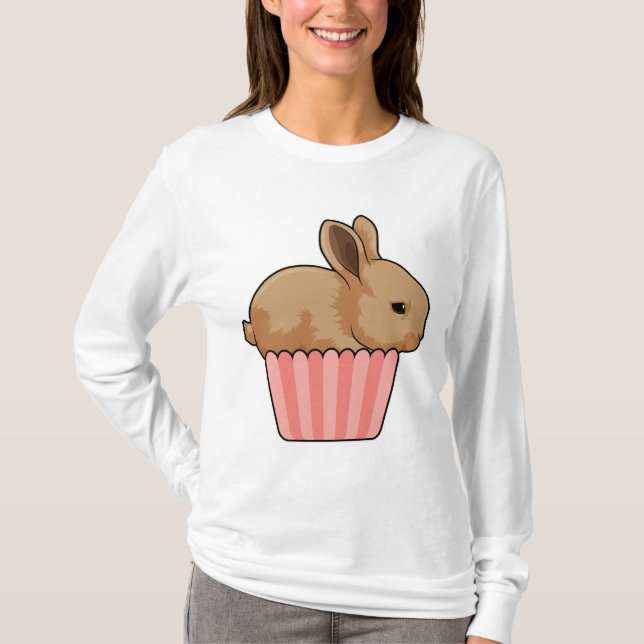 Kaninchen mit Muffin T-Shirt (Vorderseite)