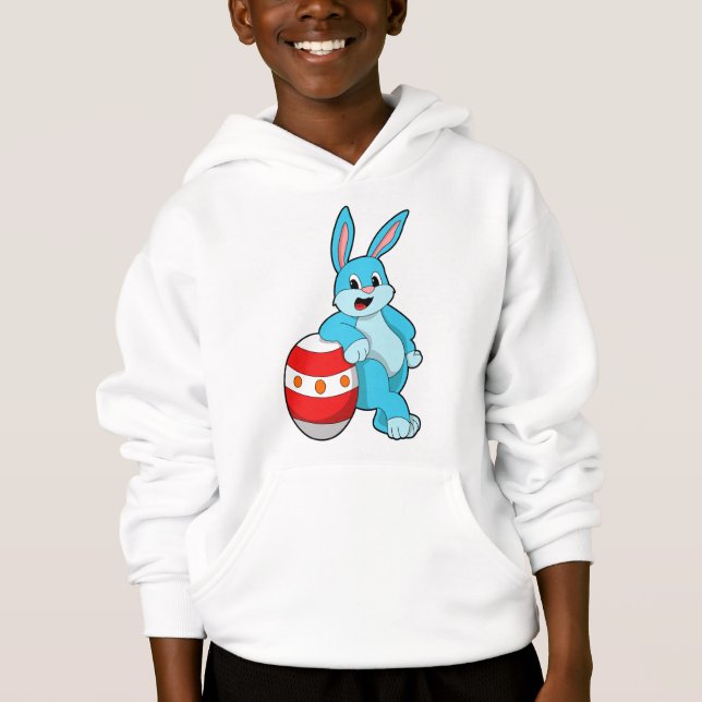 Kaninchen mit Osterei Hoodie (Vorderseite)
