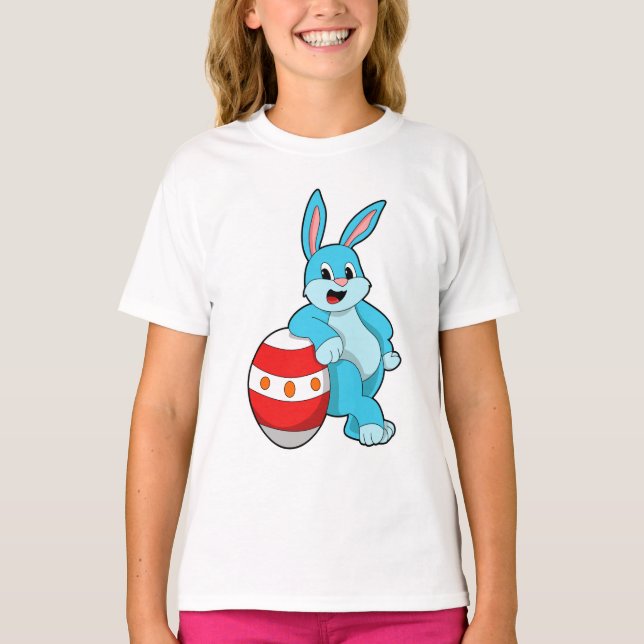 Kaninchen mit Osterei T-Shirt (Vorderseite)