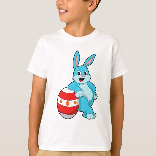 Kaninchen mit Osterei T-Shirt (Vorderseite)