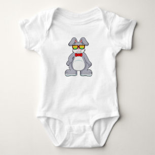 Kaninchen mit Sonnenbrille & Krawatte Baby Strampler