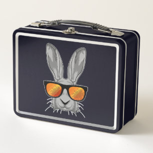 Kaninchen mit Sonnenbrille Metall Brotdose
