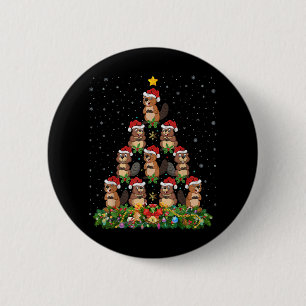 Kaninchen mit Weihnachtspullover Xmas Kaninchen We Button