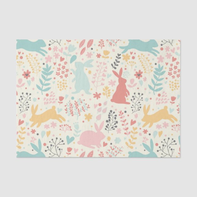 Kaninchen, Natur, Frühlingsfarben, Ostern, Seidenpapier (Vorderseite)