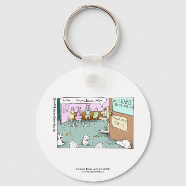 Kaninchen-OBGYNs Funny Key Chain Schlüsselanhänger (Vorderseite)