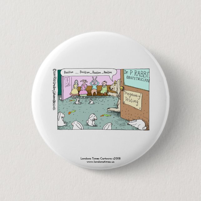 Kaninchen OBGYNs Funny Novelty Button (Vorderseite)