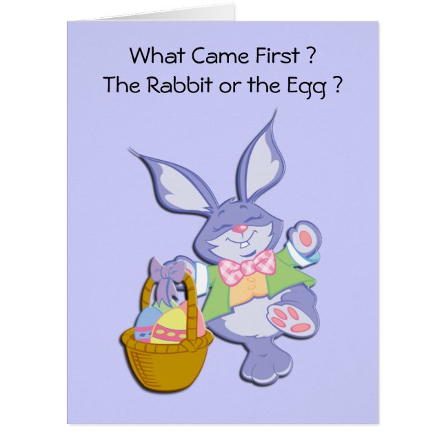 Kaninchen oder die Ei-Ostern-Karte (Vorderseite)