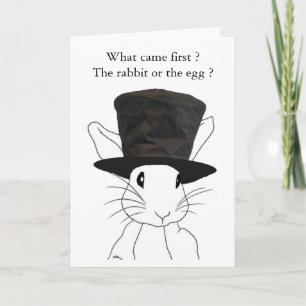 Kaninchen oder Eierstockkarte Feiertagskarte