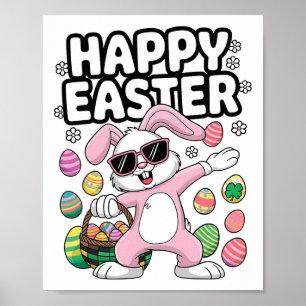 Kaninchen Ostereier Dab Boys Girls Kind Poster
