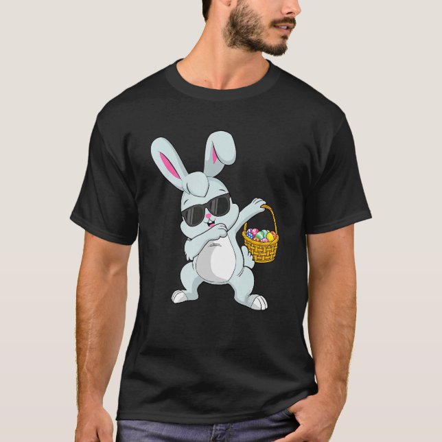 Kaninchen Ostereier Dab Männer Frauen Jungen T-Shirt (Vorderseite)