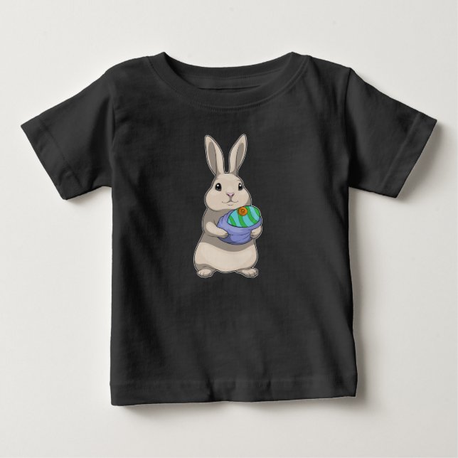 Kaninchen Ostereier Schnuller Baby T-shirt (Vorderseite)