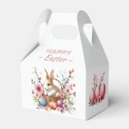 Kaninchen-Ostereier und Blume - Geschenkschachtel