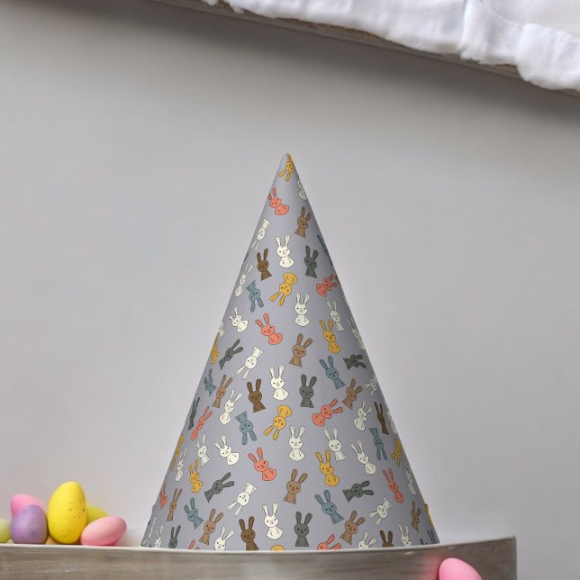 Kaninchen Ostersonniger Cartoon Partyhütchen (rabbit cartoon bunny Paper party hat, Kids,adults,party birthday hat,Baby Shower,wedding,celebration)