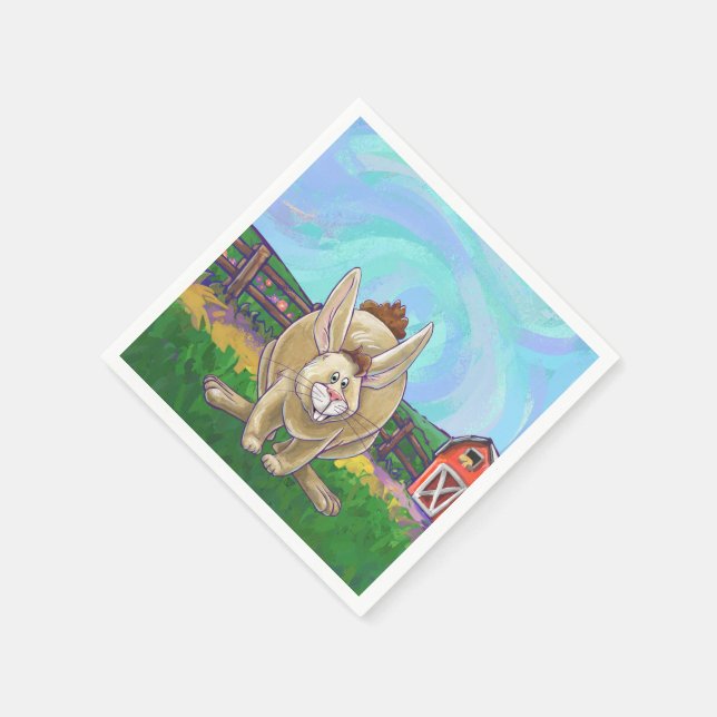 Kaninchen-Party Serviette (Ecke)