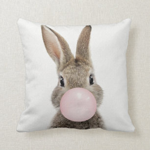 Kaninchen Pink Blubble Kaugummi Kissen