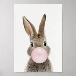 Kaninchen Pink Bubble Gum Poster