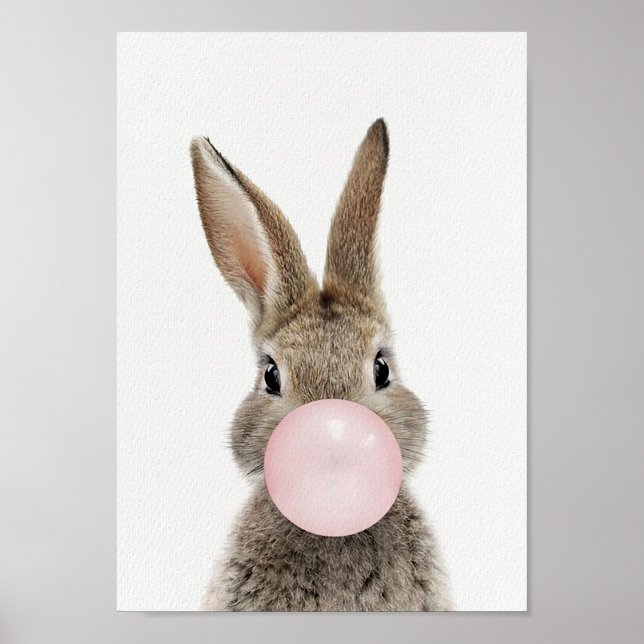 Kaninchen Pink Bubble Gum Poster (Vorne)