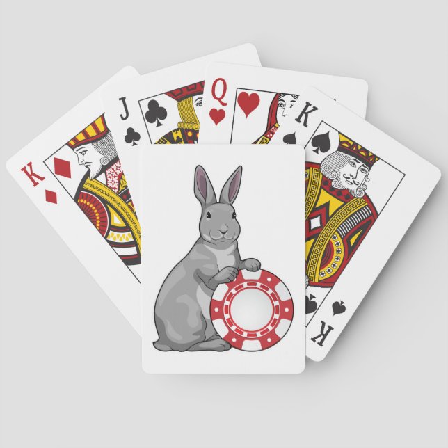 Kaninchen-Poker-Poker-Chips Spielkarten (Rückseite)