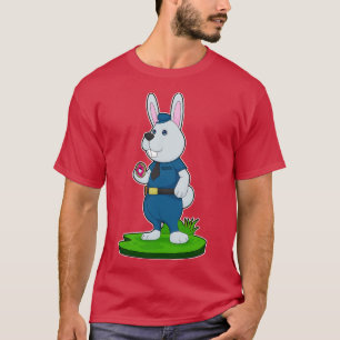 Kaninchen Polizist Donut Polizei T-Shirt