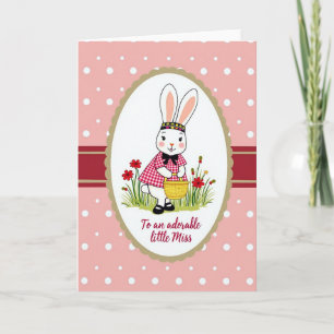 Kaninchen-Polka-Punkt-Muster-Karte Karte