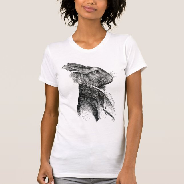 Kaninchen-Portrait T-Shirt (Vorderseite)