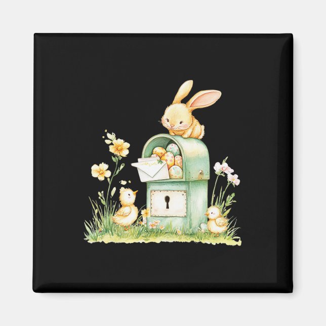 Kaninchen-Postfach liefert mit Eiern  Magnet (Vorne)